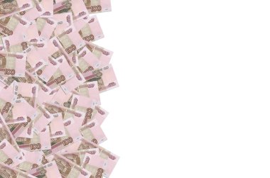 Rus 100 rublelik banknot, yakın çekim makro fatura deseni