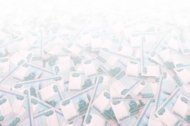 Rus 1000 rublelik banknot. Makro fatura kalıbı.