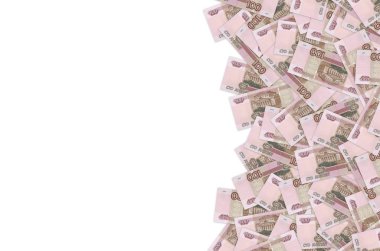 Rus 100 rublelik banknot, yakın çekim makro fatura deseni