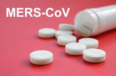 Mers-Cov Novel Corona virüs konsepti. Orta Doğu Solunum Sendromu soyut kolajı. Çin enfeksiyonu