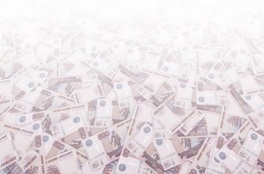 Rus 500 rublelik banknot, yakın plan makro fatura kalıbı.