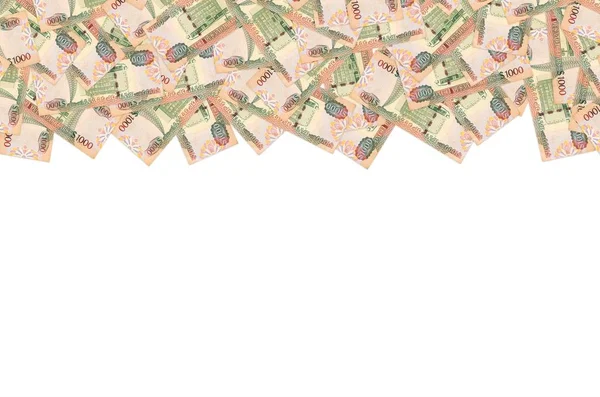 Teil der braunen Guyana 1000 Dollar Banknotenmuster — Stockfoto