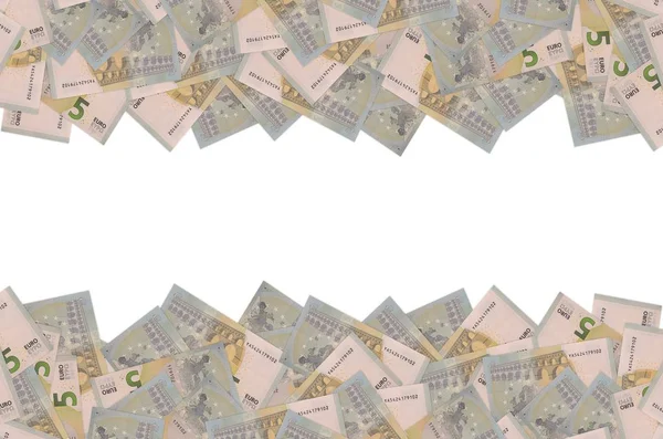 Musterteil der 5-Euro-Banknote in Nahaufnahme mit kleinen braunen Details — Stockfoto
