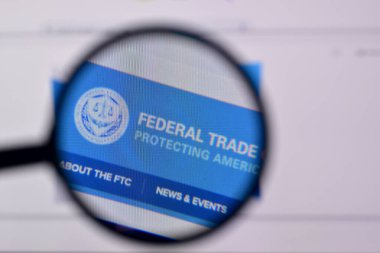 Ny, Usa - 29 Şubat 2020: Pc, url - ftc.gov 'un web sitesinin ana sayfası.