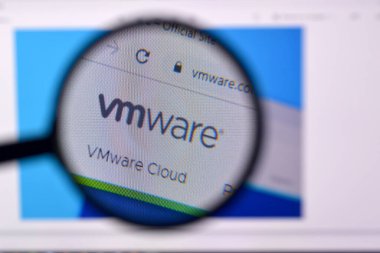 NY, USA - FEBRUARY 29, 2020: Homepage of vmware website on the display of PC, url - vmware.com. clipart