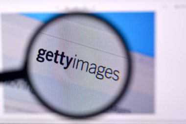 Ny, Usa - 29 Şubat 2020: Pc, url - gettyimages.com 'da gettyimages web sitesinin ana sayfası.