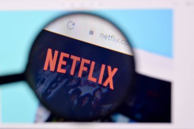 Ny, Usa - 29 Şubat 2020: Netflix web sitesinin Pc, url - netflix.com sayfası.