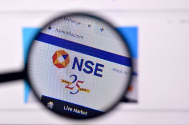 Ny, Usa - 29 Şubat 2020: Nse lndia web sitesinin Pc, url - nseindia.com sayfası.