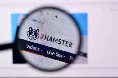 Ny, Usa - 29 Şubat 2020: Xhamster web sitesinin Pc, url - xhamster.com sayfası.
