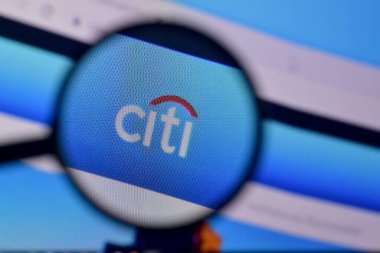 Ny, Usa - 29 Şubat 2020: Citi Grubu web sitesinin Pc, url - citigroup.com 'da anasayfası.