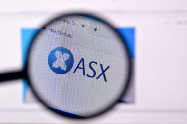 Ny, Usa - 29 Şubat 2020: Asx web sitesinin Pc, url - asx.com.au sayfası.