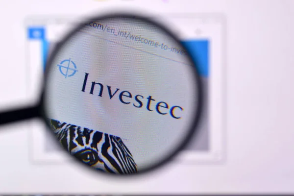 Usa Února 2020 Internetové Stránky Investce Displeji Url Investec Com — Stock fotografie