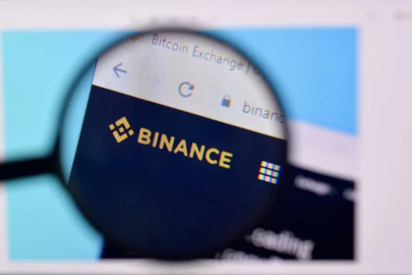 Usa Februar 2020 Homepage Der Binance Website Auf Der Anzeige — Stockfoto