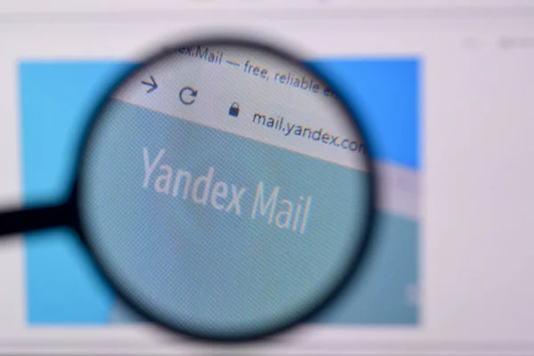 Нью Йорк Сша Февраля 2020 Года Homepage Yandex Mail Website — стоковое фото