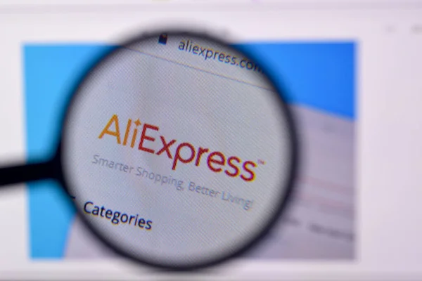 Usa Februar 2020 Homepage Der Aliexpress Website Auf Der Anzeige — Stockfoto