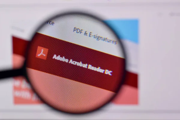 Usa Februar 2020 Webseite Des Adobe Akrobat Reader Produkts Auf — Stockfoto
