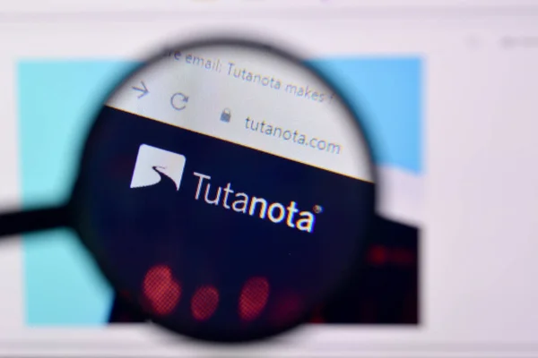 Usa Února 2020 Homepage Tuta Nota Website Display Url Tutanota — Stock fotografie