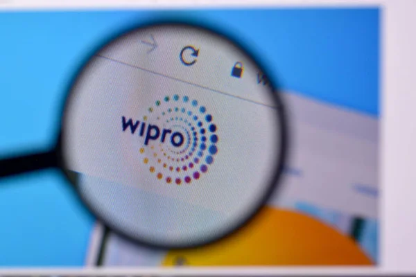 Usa Února 2020 Internetové Stránky Wipro Displeji Url Wipro Com — Stock fotografie