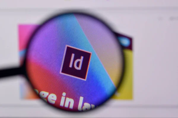 Usa Februar 2020 Webseite Von Adobe Indesign Produkt Auf Der — Stockfoto