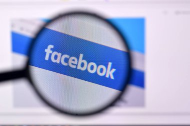 Ny, Usa - 29 Şubat 2020: Facebook web sitesinin Pc, url - facebook.com sayfası.