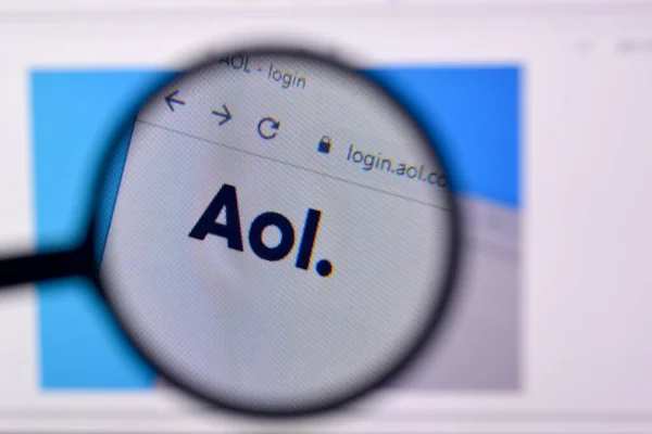 Usa Února 2020 Domovská Stránka Stránek Aol Displeji Url Aol — Stock fotografie