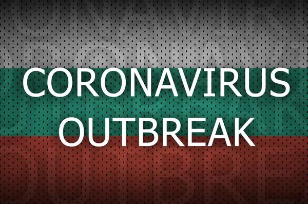 Bulgaria Bandiera Iscrizione Focolaio Coronavirus Concetto Virus Covid 2019 Ncov — Foto Stock