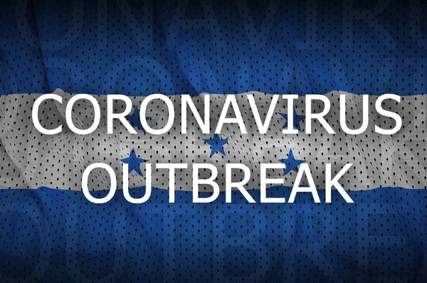 Honduras Flag Coronavirus Outbreak Inscription Covid 2019 Ncov Virus Concept — 스톡 사진