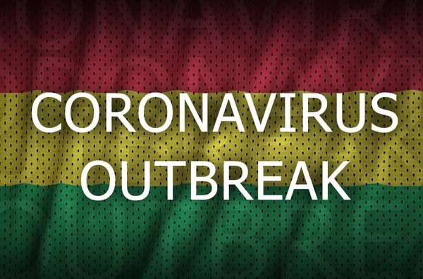 Bandera Bolivia Inscripción Del Brote Coronavirus Concepto Virus Covid 2019 — Foto de Stock