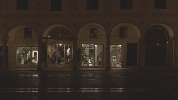 Wspaniały Piazza Ducale Vigevano Nocy Zimą — Wideo stockowe