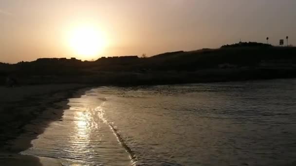 Pláž Při Západu Slunce Ostuni Salento Itálie — Stock video
