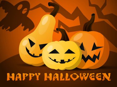 Kabak Cadılar Bayramı için kümesi. Tatil için getiriyor. Vektör