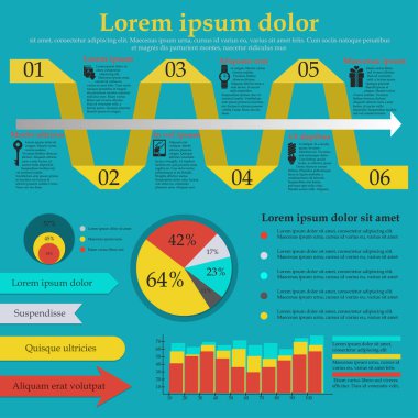 Şık infographics siteniz için veya metin alanı olan bir tasarım öğesi olarak. Vektör