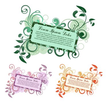 Şirket amblemi. Doğa ekoloji. Farklı renk çeşitleri. Vektör