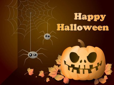 Cadılar Bayramı tatil için parlak arka plan. Merkezi bir kitabe ile. Vektör