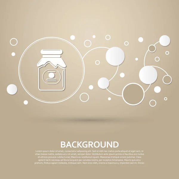 Jam Icon on a brown background with elegant style and modern design infographic. Vector — Stock Vector