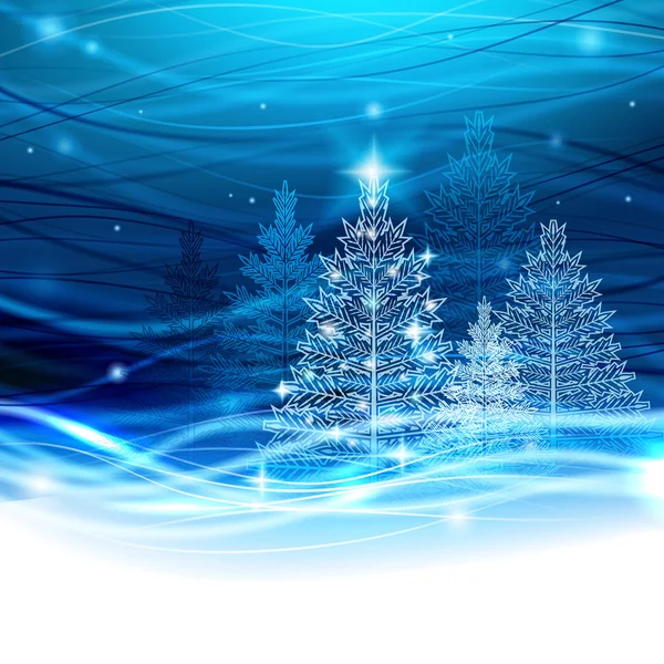 Φωτισμός χριστουγεννιάτικο δέντρο. — Διανυσματικό Αρχείο