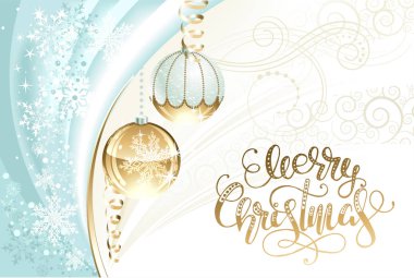 christmas background with hand-drawing congratulation. clipart