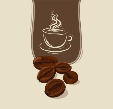 güzel kahve etiket.