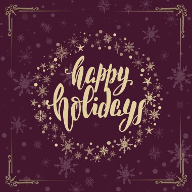 yazı ile Noel Kartpostalı