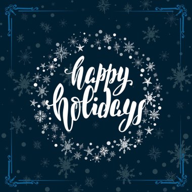 yazı ile Noel Kartpostalı
