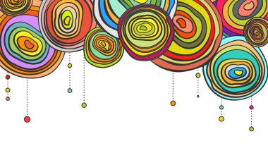 renkli daireler ile Modern arka plan.