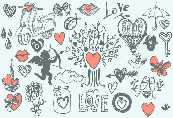 Elementos de diseño del día de San Valentín. — Archivo Imágenes Vectoriales