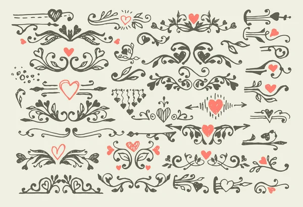 Elementos de diseño del día de San Valentín. — Archivo Imágenes Vectoriales