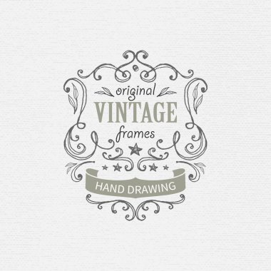 el-çekme vintage çerçeveleri.