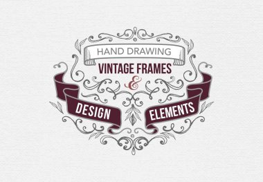 el-çekme vintage çerçeveleri.