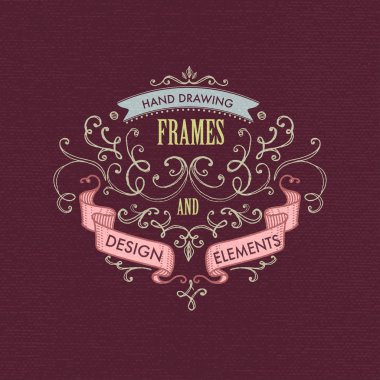 el-çekme vintage çerçeveleri.