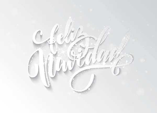 Type borstel belettering "Merry Christmas" in het Spaans — Stockfoto