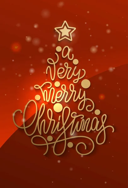 "Mutlu Noeller" xmas ağacı şeklinde yazı — Stok fotoğraf
