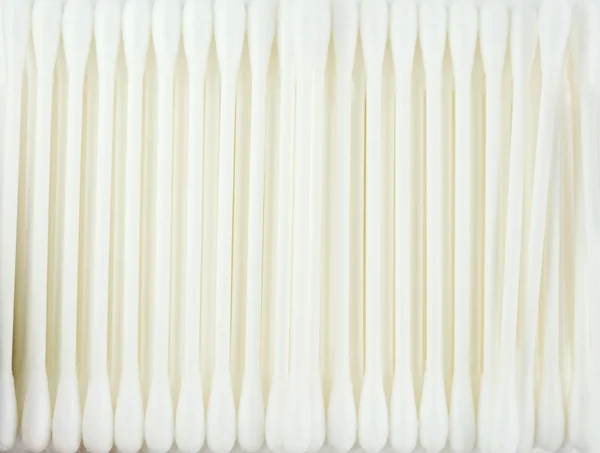 Grupo de brotes de algodón en blanco — Foto de Stock