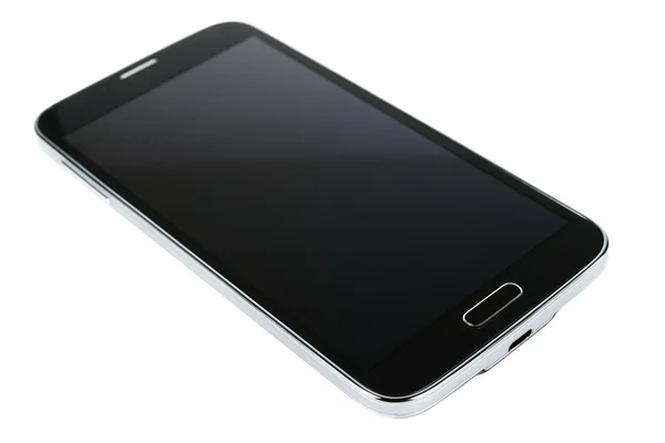 Современный смартфон на белом фоне — стоковое фото